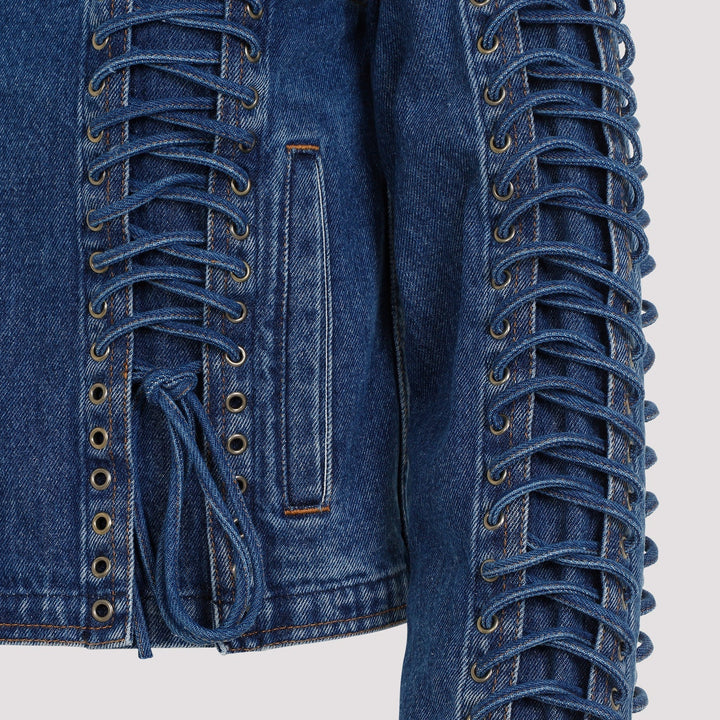 Jean Paul Gaultier Corset Denim Jacket Women