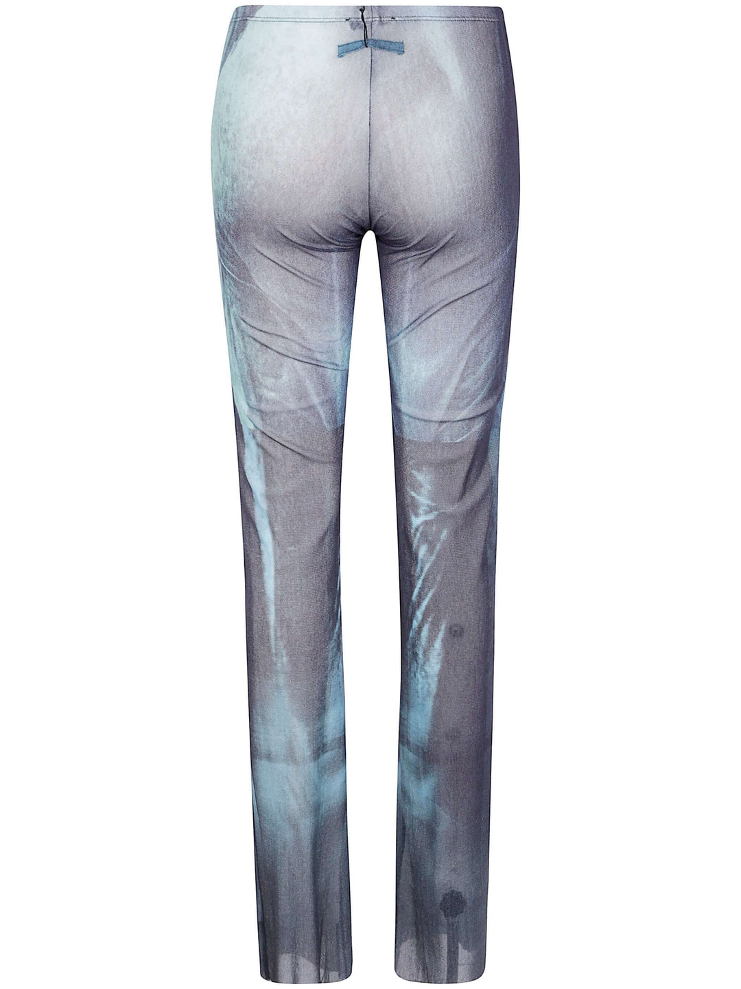 Gradient blue and gray pants on a white background