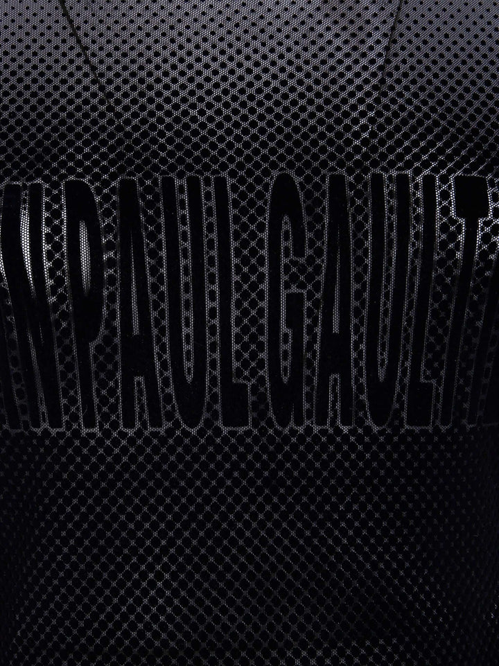 Black text on a textured black background