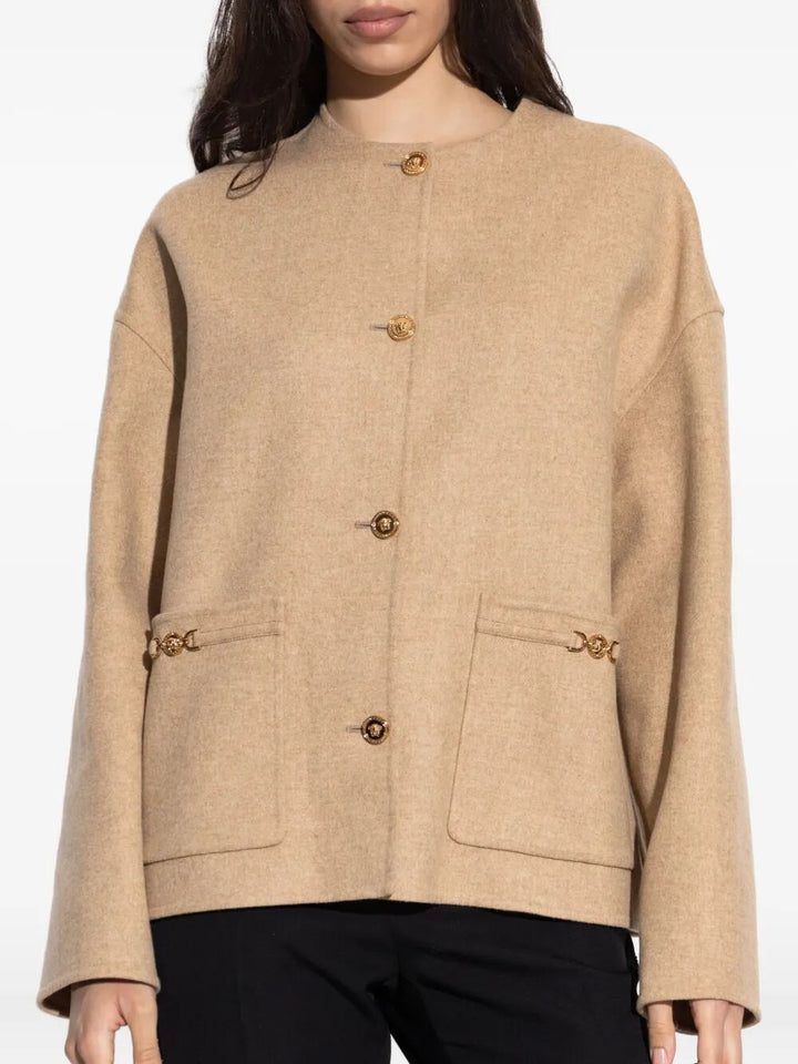 Versace Women Medusa-Embellished Wool Jacket
