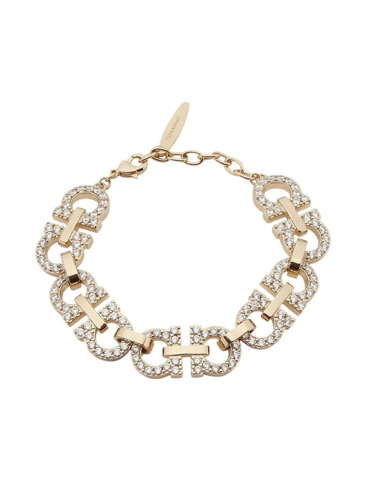 Ferragamo Women Crystal Embellished Gancini Bracelet