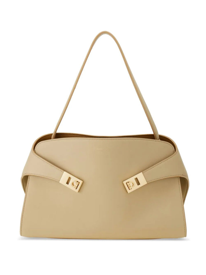 Ferragamo Women Hug Soft Medium Bicolor Shoulder Bag