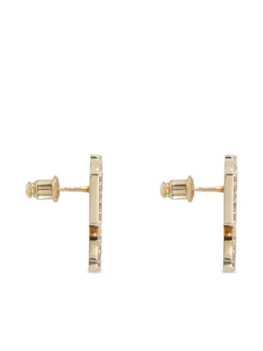 Ferragamo Women Crystal Embellished Four Gancini Clip On Earrings