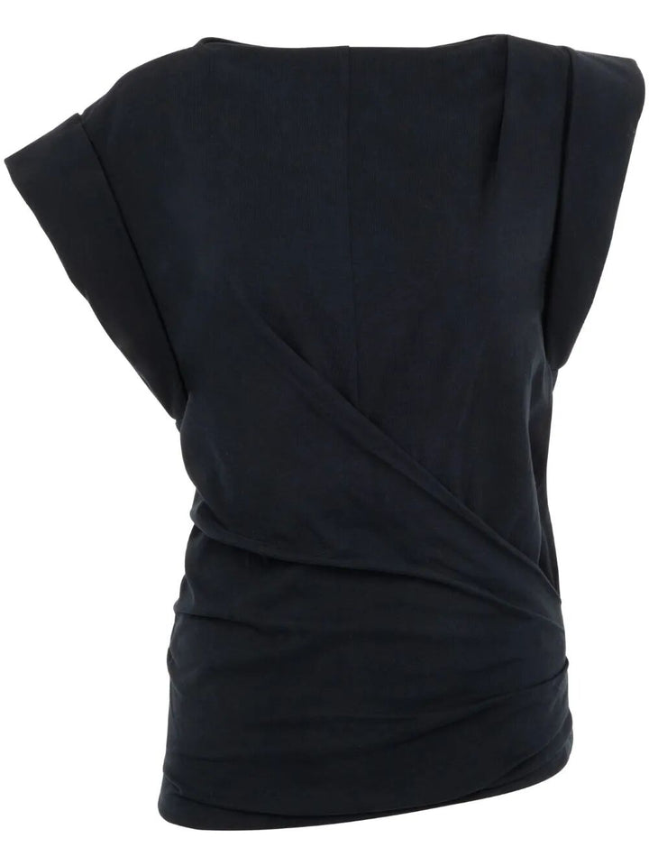 Isabel Marant Women Maisan Draped Cotton T-Shirt
