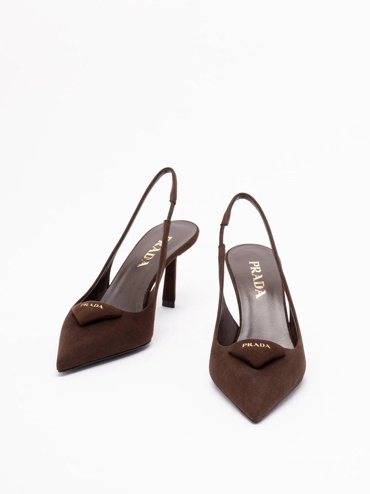 Prada Women Suede Slingback Pumps