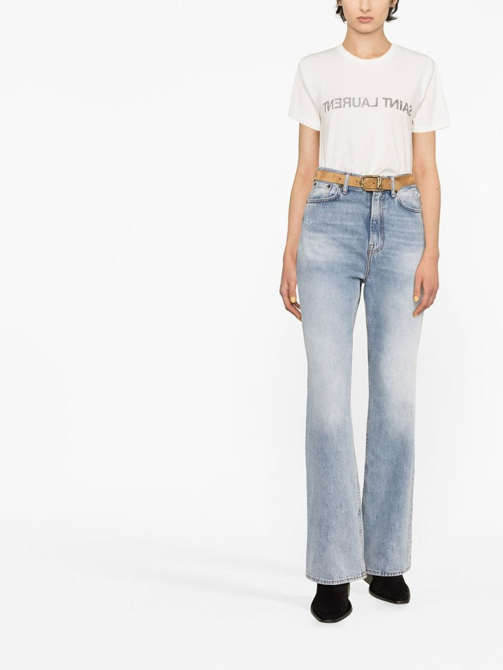 Saint Laurent Women Saint Laurent Reverse Cotton T-Shirt