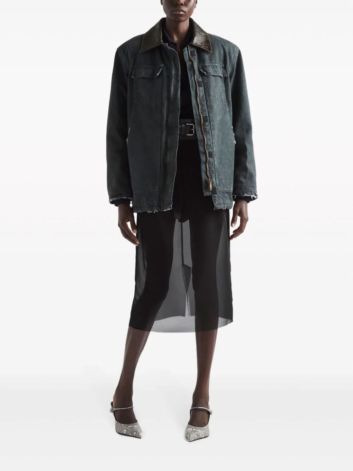 Prada Women Gonna Pencil In Georgette