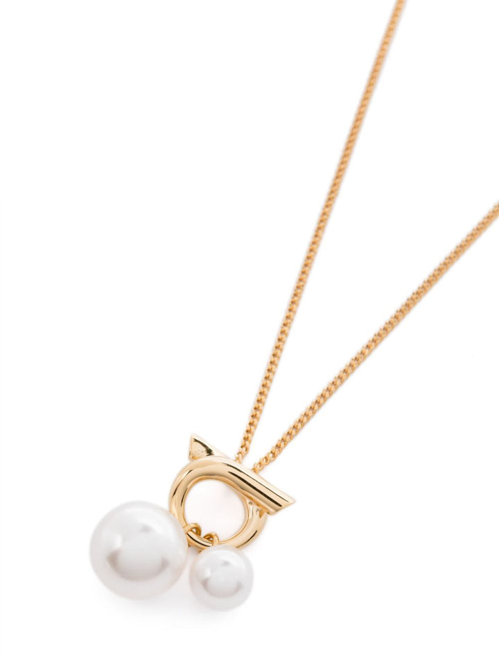 Ferragamo Women Faux-Pearl Embellished Pendant Necklace