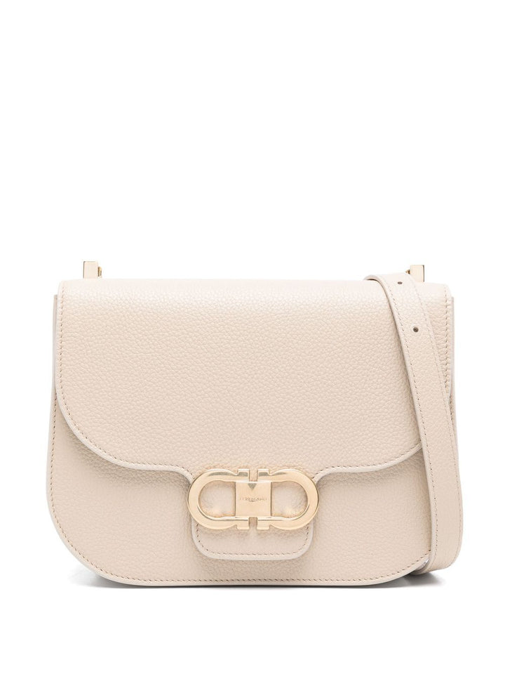 Ferragamo Women Double Gancini Cross Body Flap Bag
