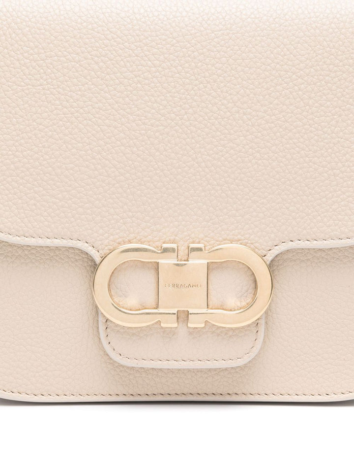 Ferragamo Women Double Gancini Cross Body Flap Bag