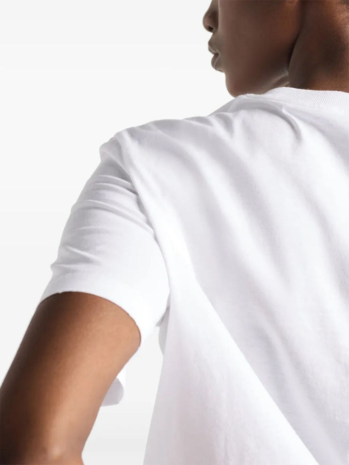 Prada Women Enamel Triangle-Logo Cotton T-Shirt