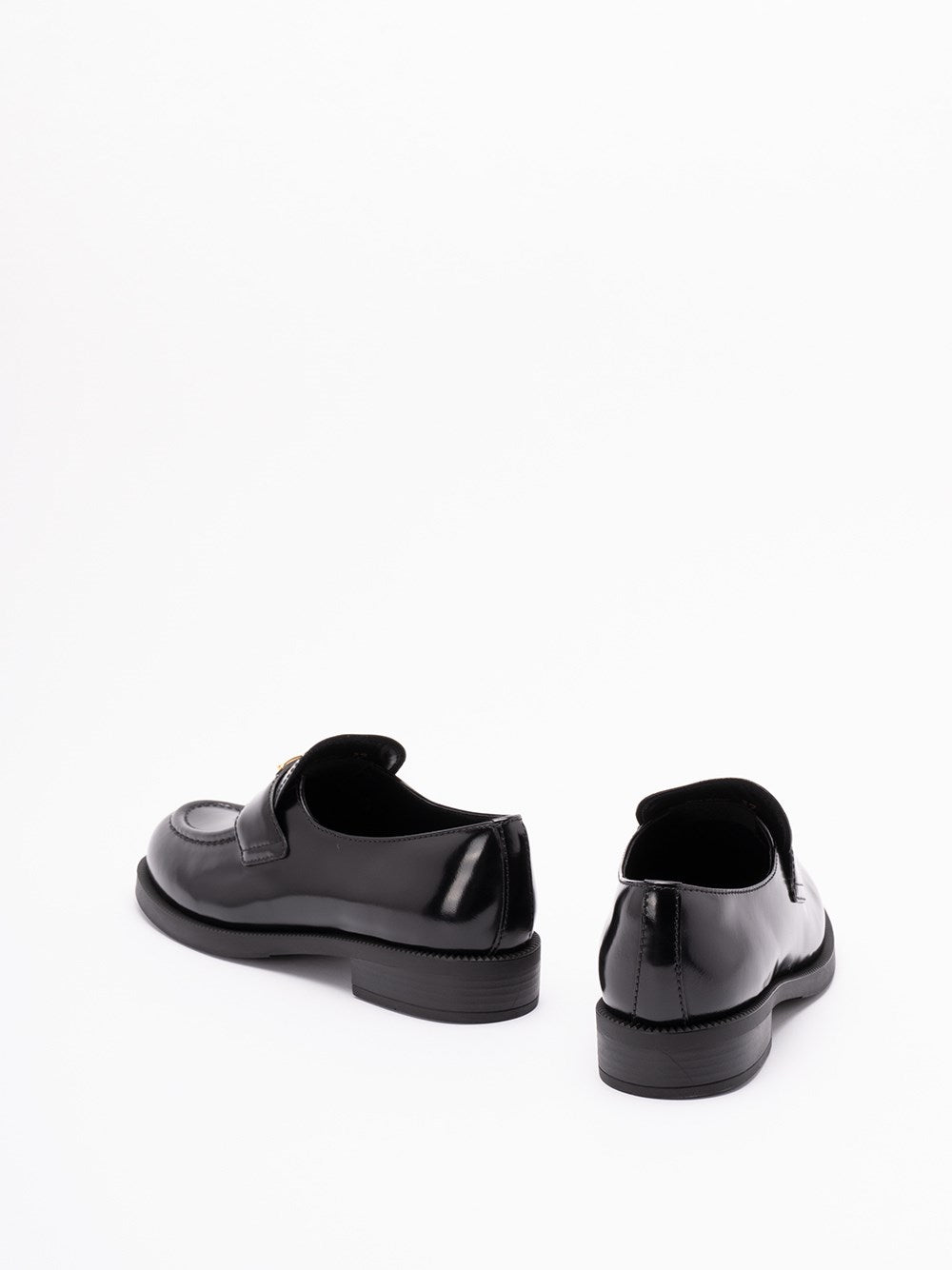 Prada Women Brushed Leather Loafers