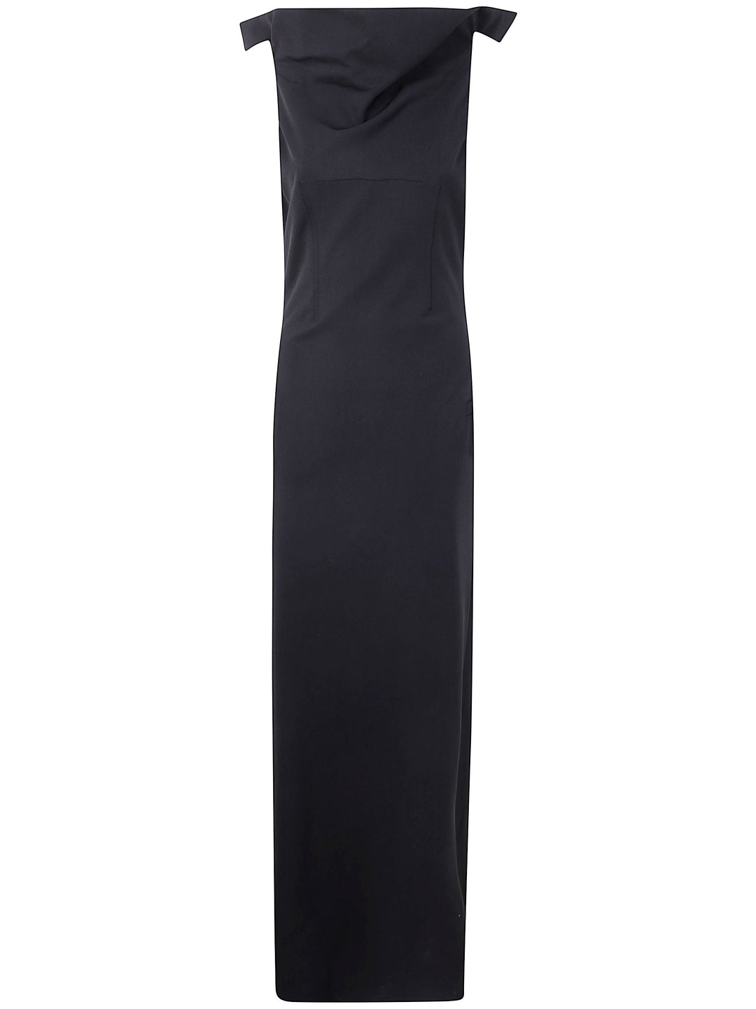 Jean Paul Gaultier Women Long Backless Dress With Belt On The Back