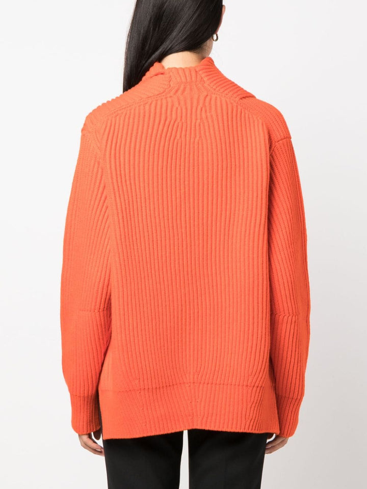 Jil Sander Women Long Sleeves Foulard Neck Cardigan