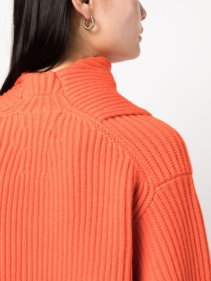 Jil Sander Women Long Sleeves Foulard Neck Cardigan