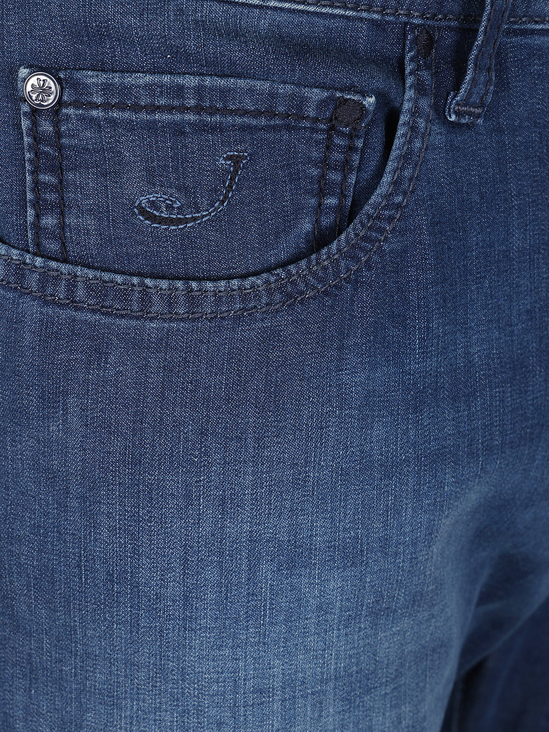 Jacob Cohen Men Pant 5 Pocket Slim Fit Bard Denim Blue Stretch