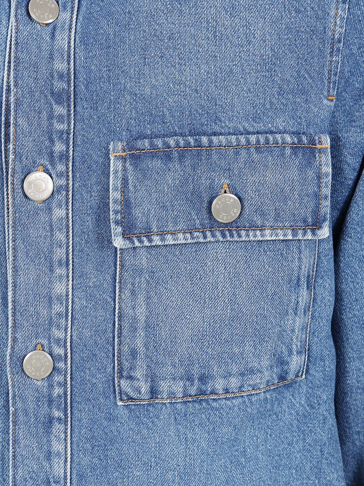 Jacob Cohen Men Light Jacket Denim Blue Vintage