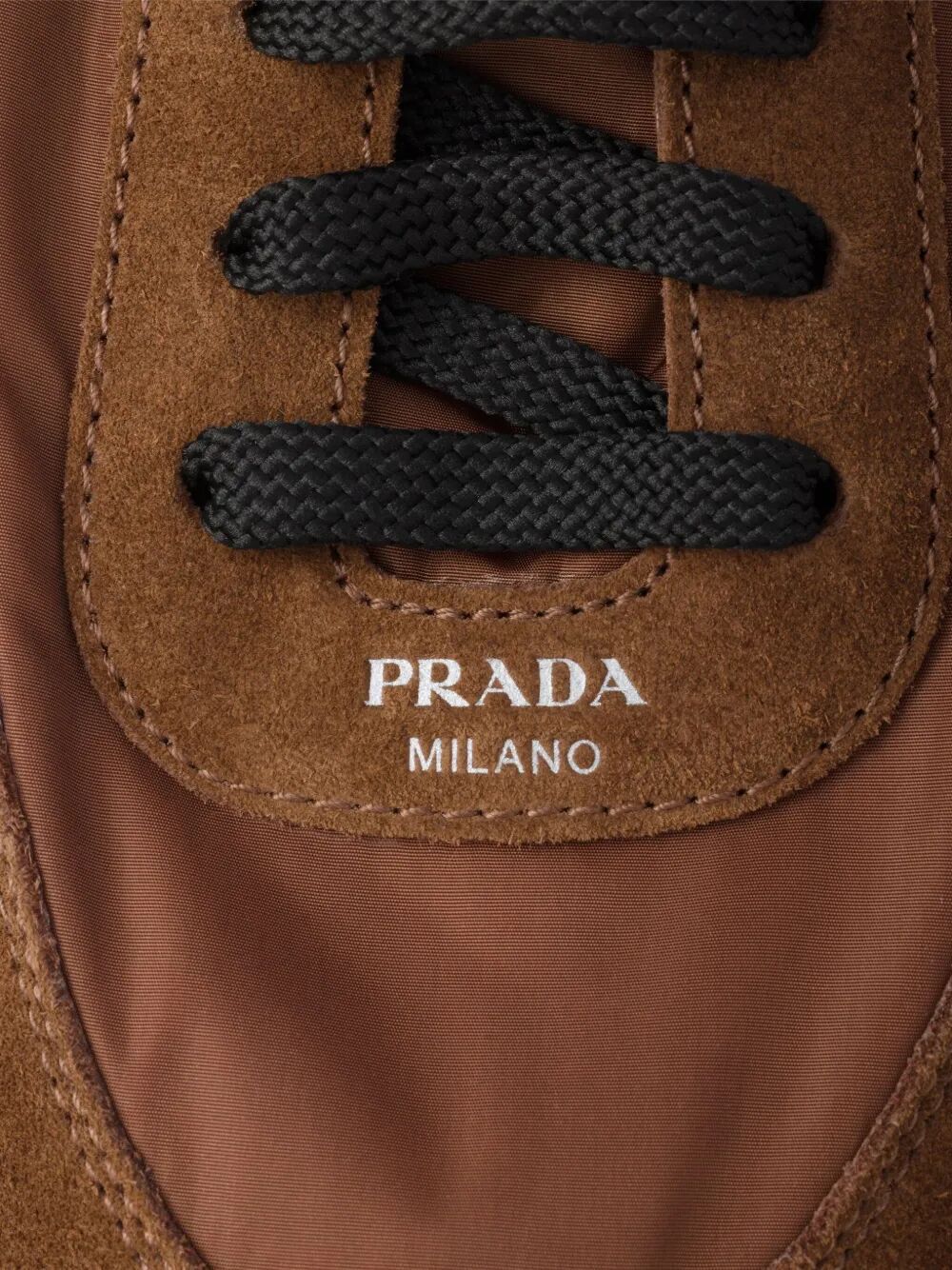 Prada Women Collapse Re-Nylon And Suede Sneakers
