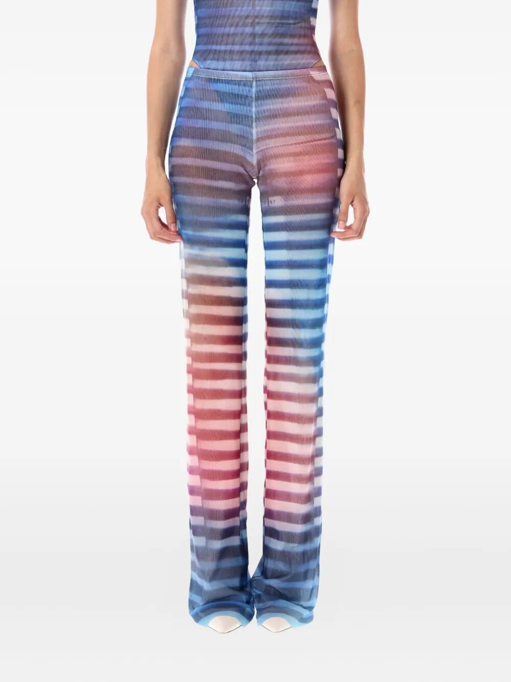 Jean Paul Gaultier Women Mesh Trouser Printed "Air"