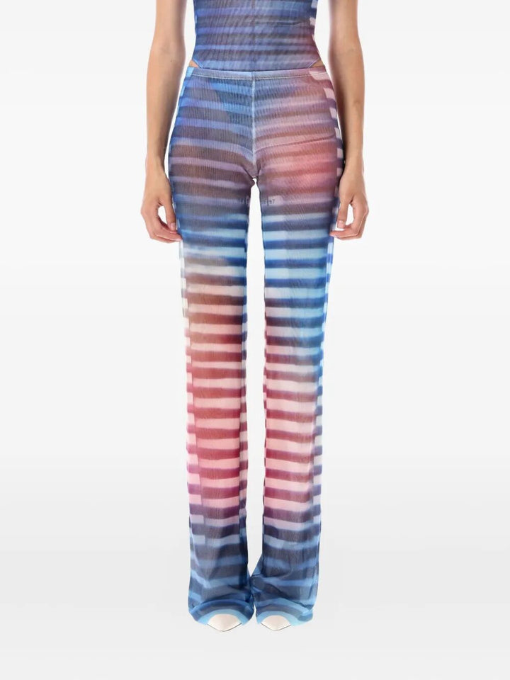 Jean Paul Gaultier Women Mesh Trouser Printed "Air"