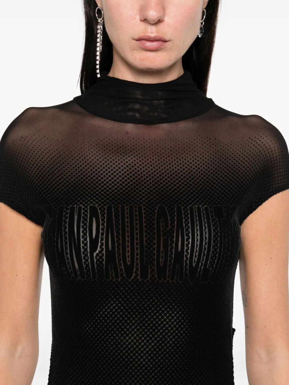 Black mesh top with 'Paul Smith' branding on a white background