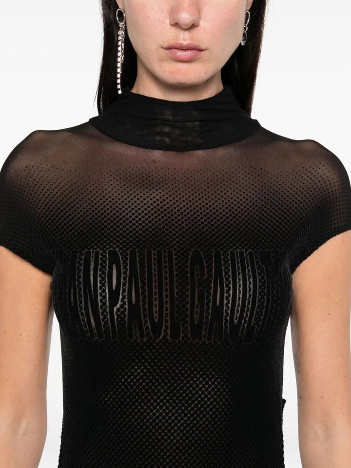 Black mesh top with 'Paul Smith' branding on a white background