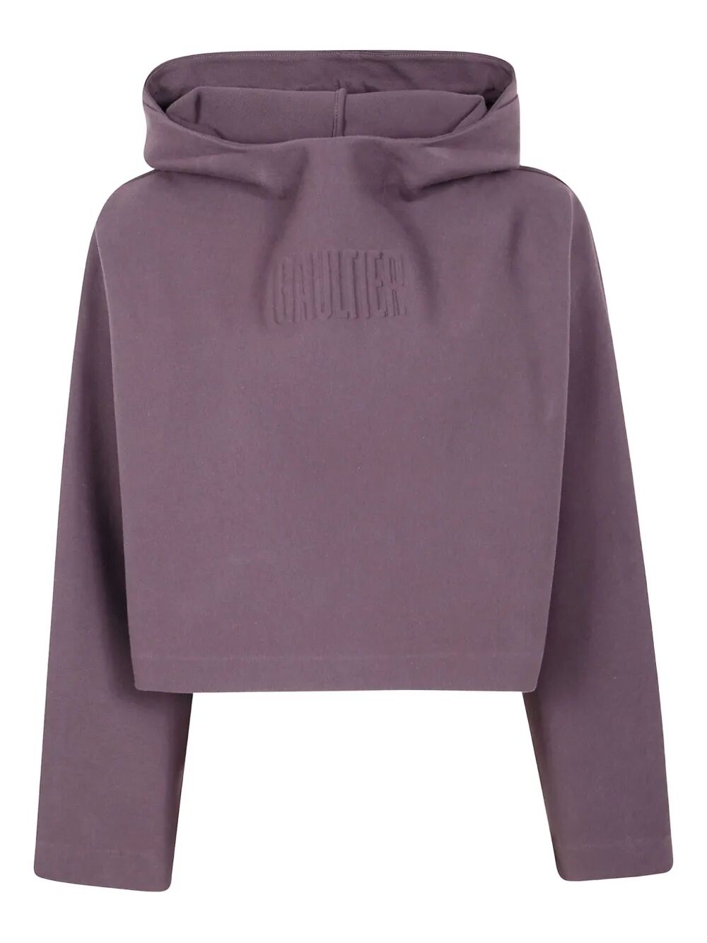 Purple hoodie with brand logo on a white background
