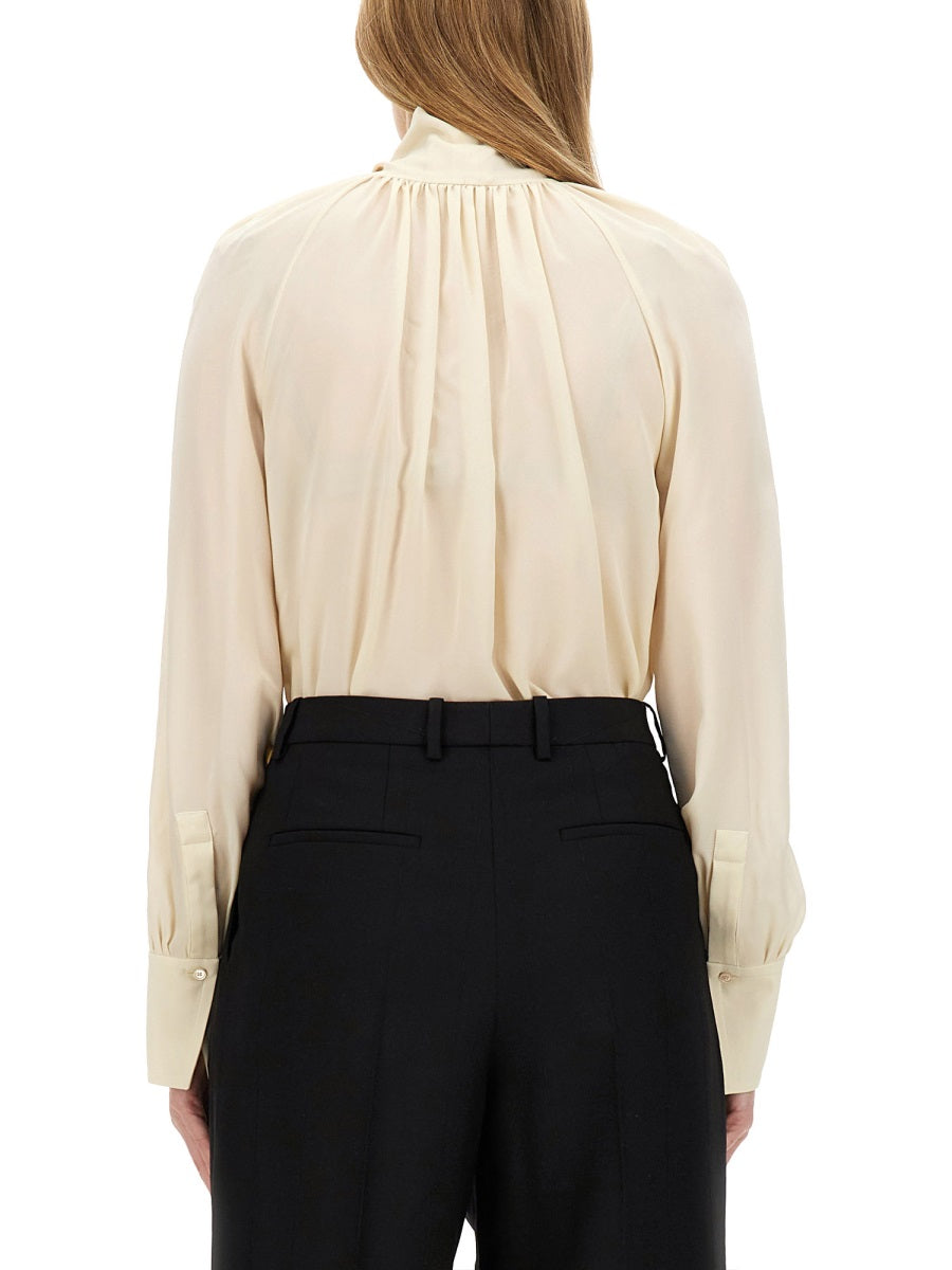 Givenchy Women Silk Shirt With Lavalliére Collar