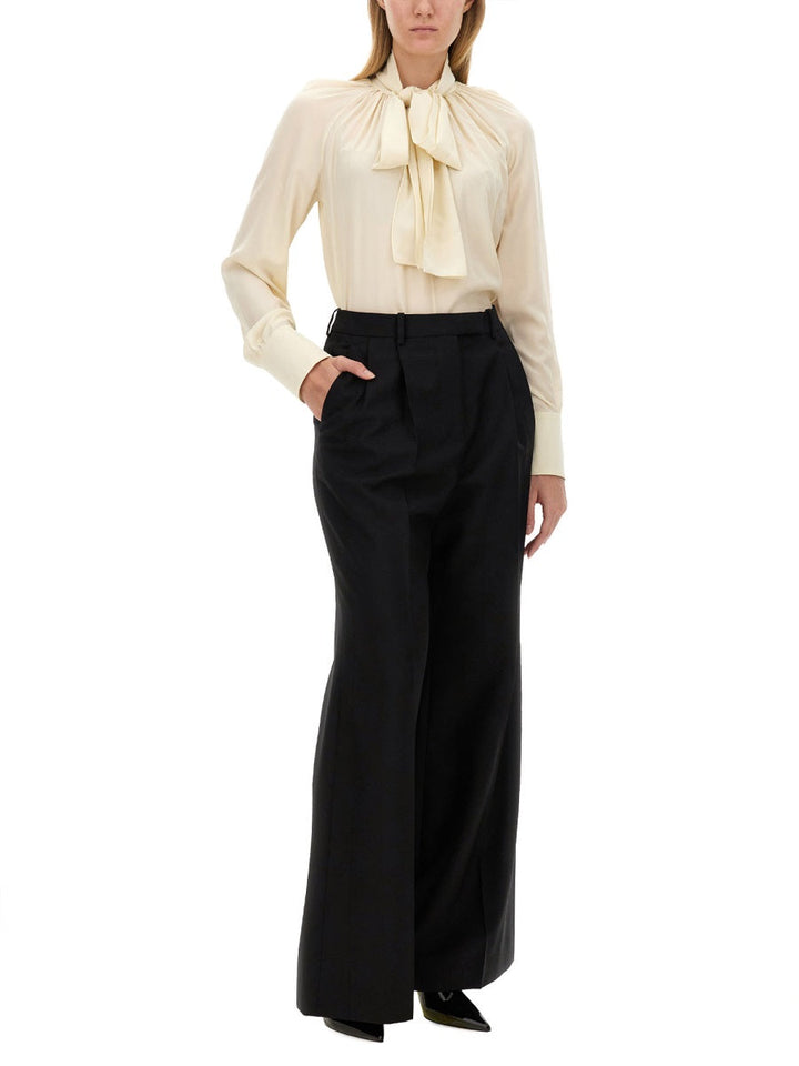 Givenchy Women Silk Shirt With Lavalliére Collar