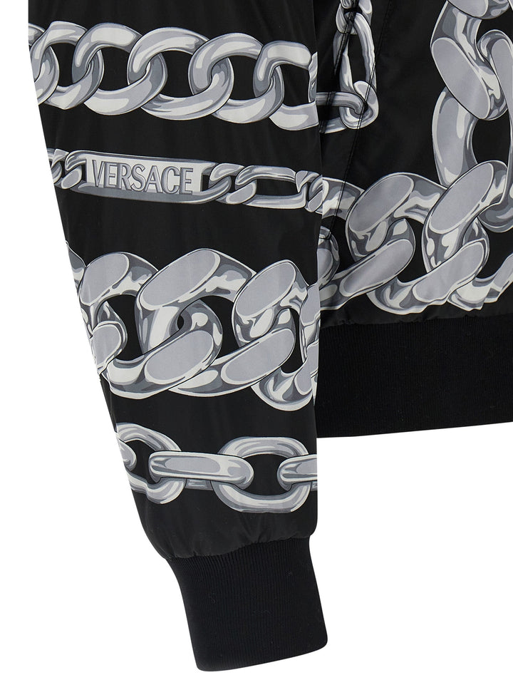 Versace Men 'Medusa Chains' Reversible Bomber Jacket