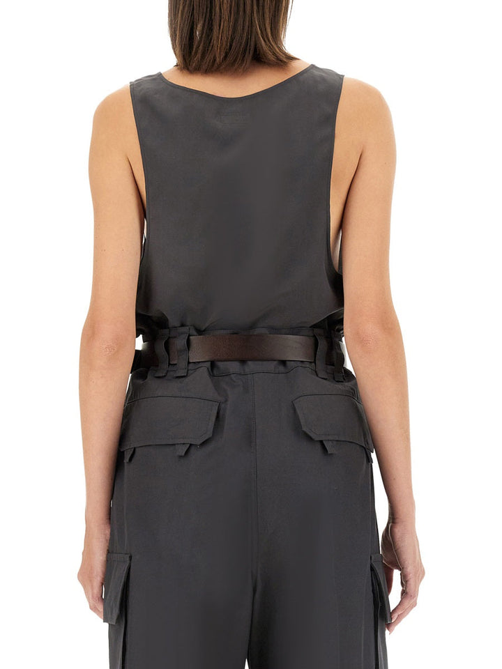 Saint Laurent Women Tank Top "Henley"