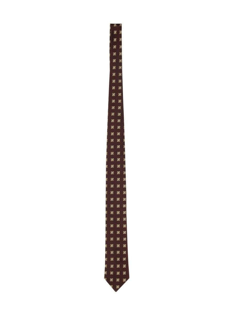 Zegna Men Silk Jacquard Tie