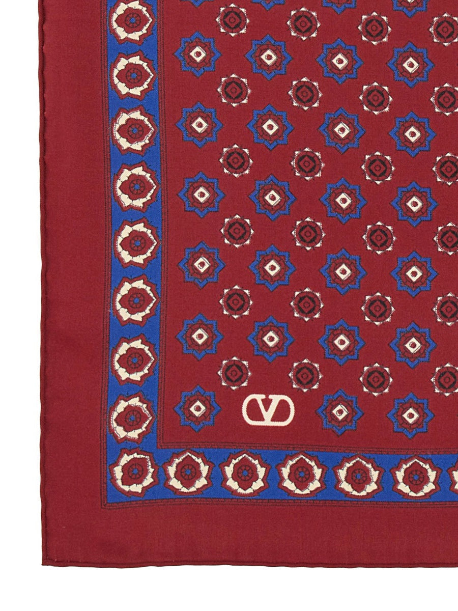Valentino Garavani Men Silk Twill Scarf