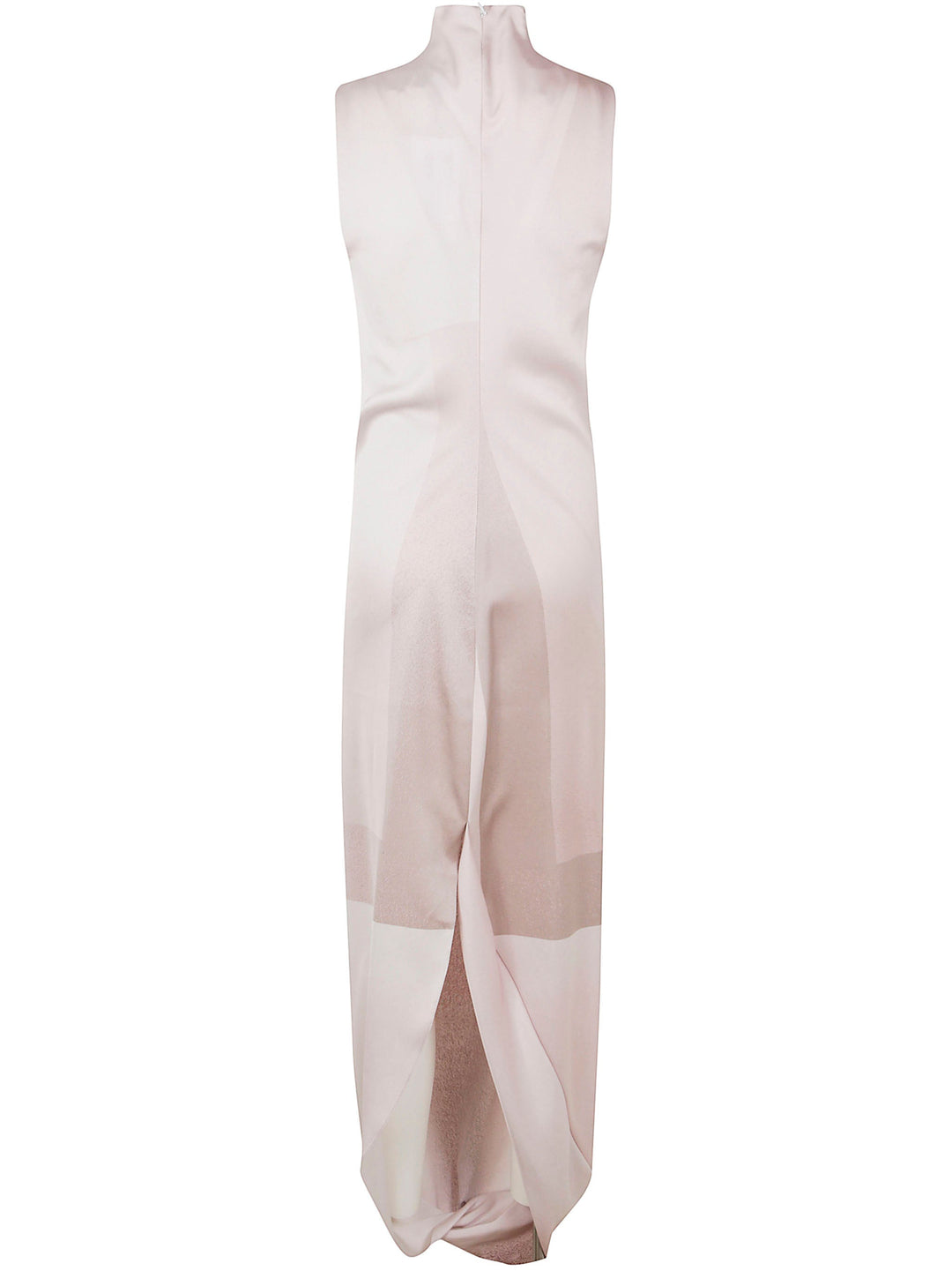 Jean Paul Gaultier Women Draped Long Dress With Trompe L`Œil Print