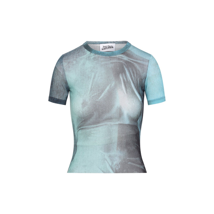 Jean Paul Gaultier Mesh Baby Printed "Water" Tee Women