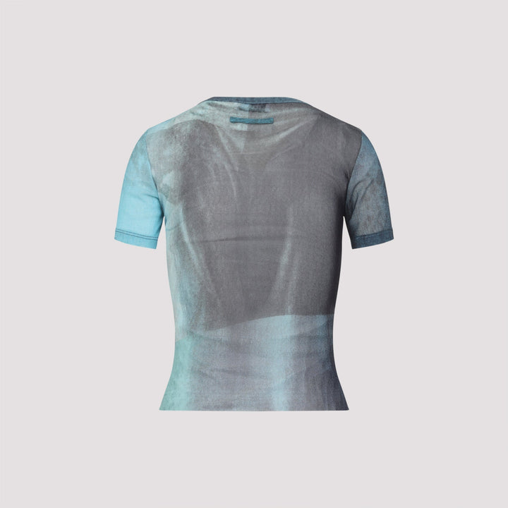 Jean Paul Gaultier Mesh Baby Printed "Water" Tee Women