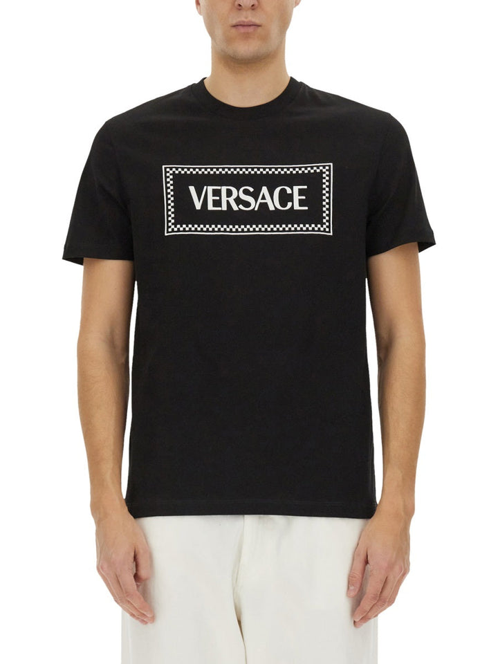 Versace Men T-Shirt With '90S Vintage Embroidered Logo