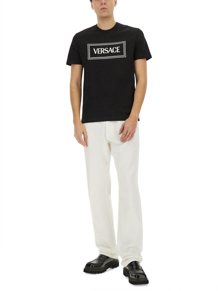 Versace Men T-Shirt With '90S Vintage Embroidered Logo