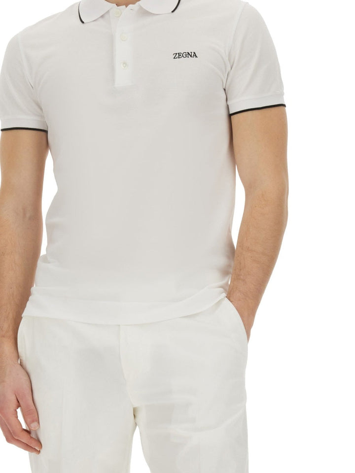 Zegna Men Polo With Logo
