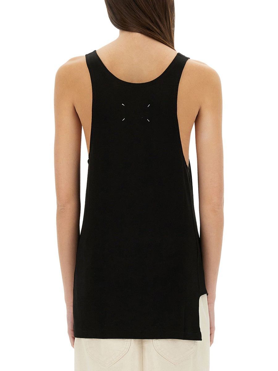 Maison Margiela Women Logo Print Tank Top