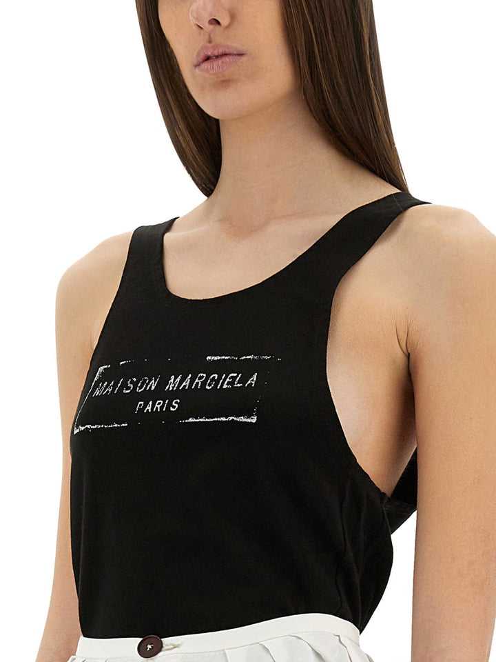 Maison Margiela Women Logo Print Tank Top