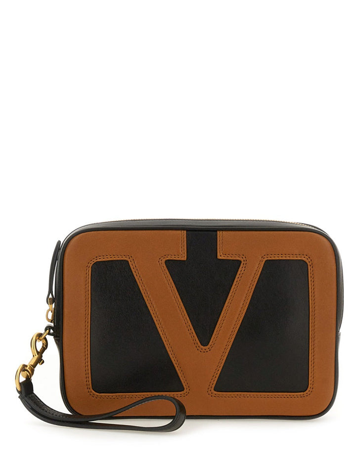Valentino Garavani Men Viva Superstar Nappa Leather Pouch