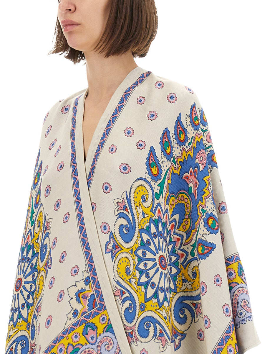 Etro Women Cape With Daisies