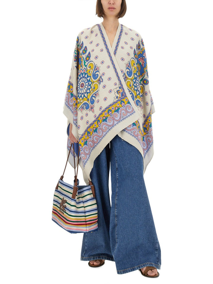 Etro Women Cape With Daisies