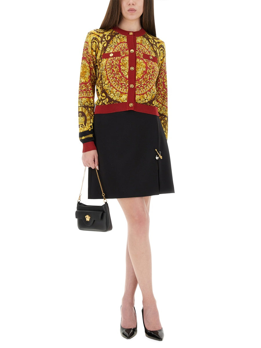 Versace Women Baroque Silk Knit Cardigan