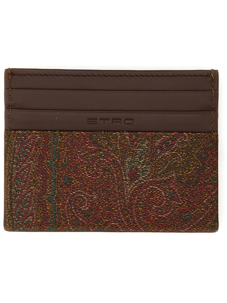 Etro Men Paisley Print Card Holder