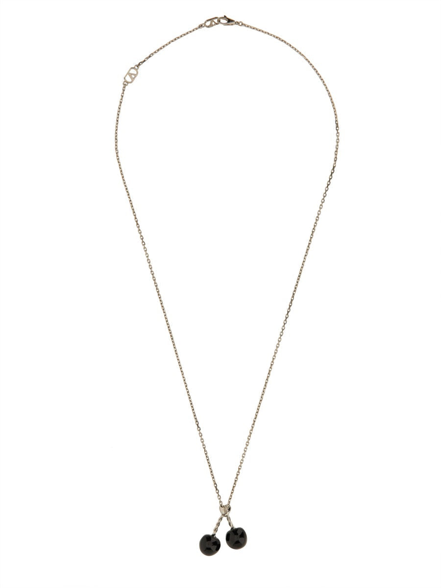 Valentino Garavani Men Chez Valentino Metal And Enamel Necklace