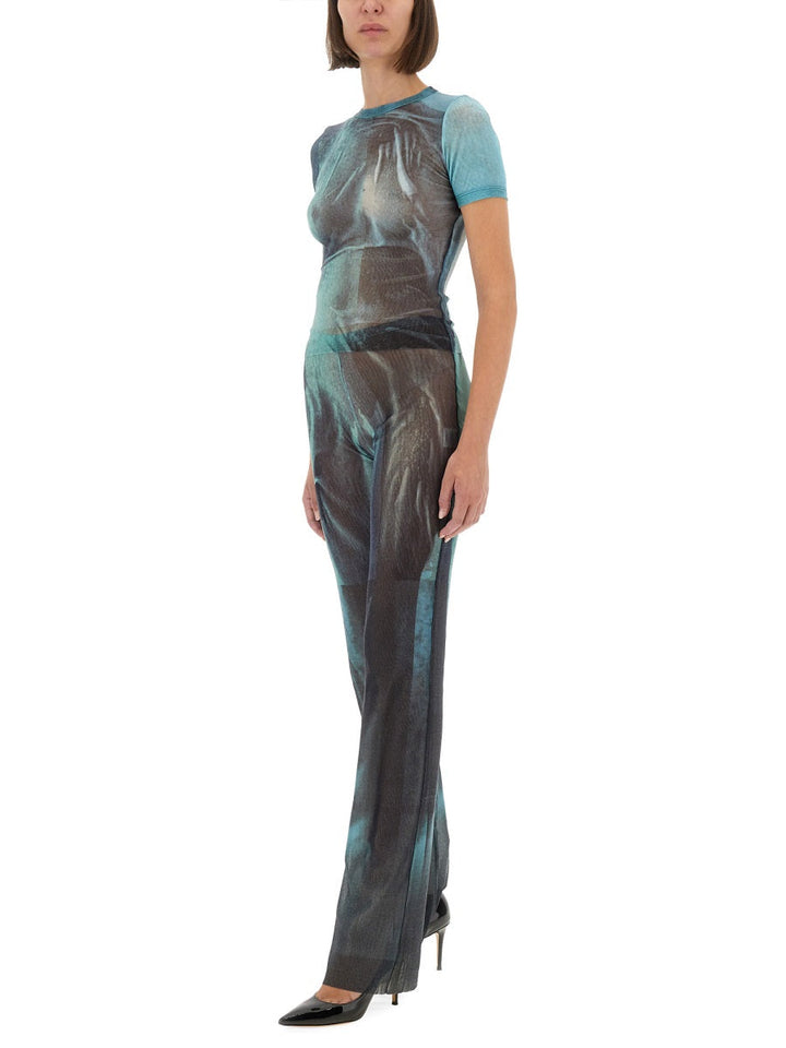Jean Paul Gaultier Women "Water" Mesh Pants