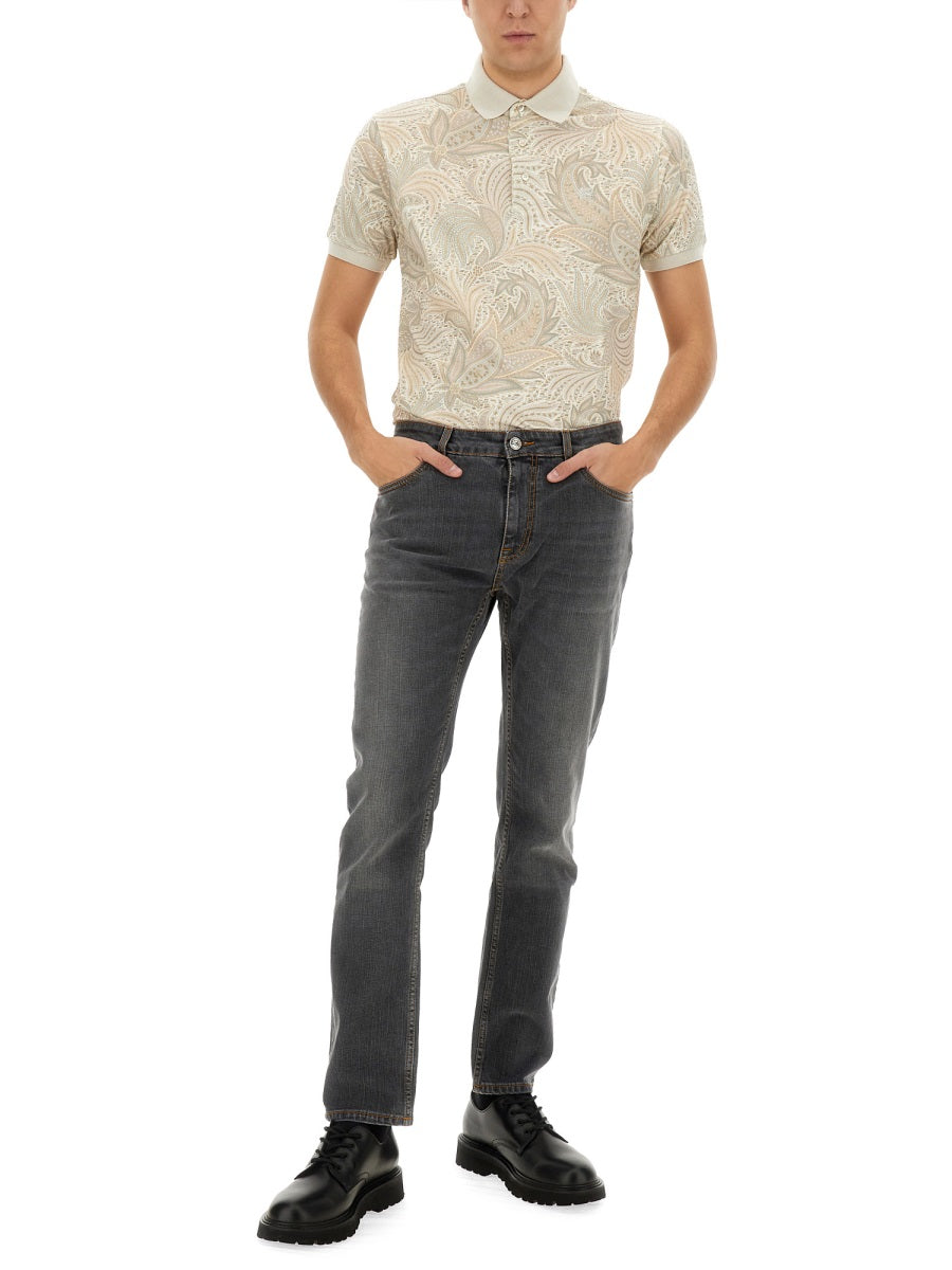 Etro Men Polo Shirt With Print