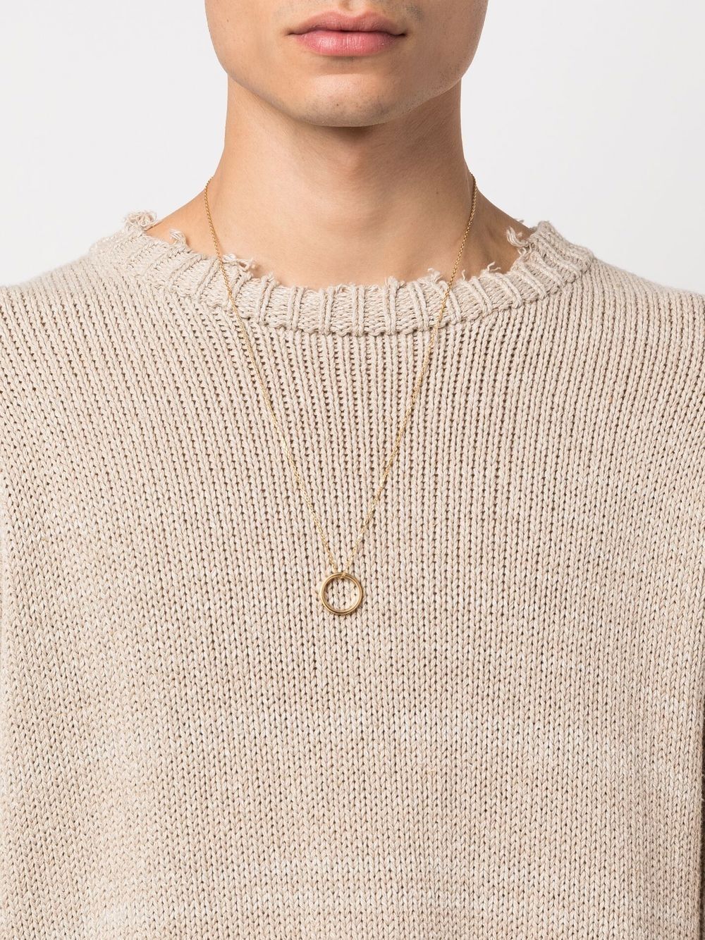 Maison Margiela Women Logo Ring Silver Necklace